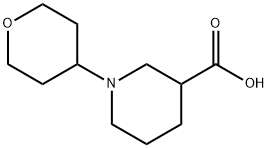 1-(tetrahydro-2H-pyran-4-yl)-3-piperidinecarboxylic acid(SALTDATA: HCl) 구조식 이미지