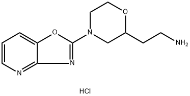 2-(4-[1,3]oxazolo[4,5-b]pyridin-2-ylmorpholin-2-yl)ethanamine dihydrochloride Structure