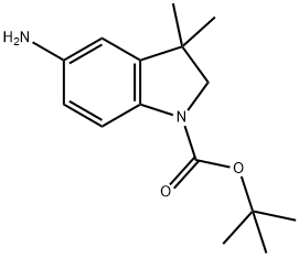 1-Boc-5-Amino-3,3-dimethylindoline 구조식 이미지