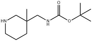 tert-butyl N-[(3-methylpiperidin-3-yl)methyl]carbamate Structure