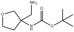 tert-butyl N-[3-(aminomethyl)oxolan-3-yl]carbamate 구조식 이미지