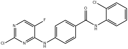 4-(2-chloro-5-fluoropyriMidin-4-ylaMino)-N-(2-chlorophenyl)benzaMide 구조식 이미지