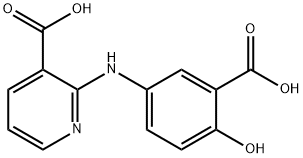 2-(3-Carboxy-4-hydroxy-phenylamino)-nicotinic acid Structure