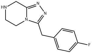3-(4-Fluoro-benzyl)-5,6,7,8-tetrahydro-[1,2,4]triazolo[4,3-a]pyrazine 구조식 이미지