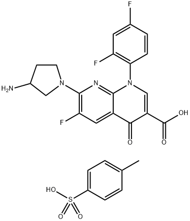 Tosufloxacin tosylate 구조식 이미지