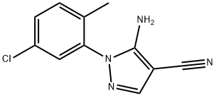 5-Amino-1-(5-chloro-2-methylphenyl)-1H-pyrazole-4-carbonitrile 구조식 이미지