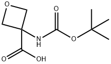3-Boc-aMino-3-oxetanecarboxylic acid Structure
