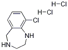 9-Chloro-2,3,4,5-tetrahydro-1H-benzo[e][1,4]diazepine 2HCl 구조식 이미지