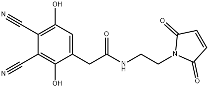 3,4-Dicyano-2,5-dihydroxyphenylacetic Acid (2'-Maleimido)-N-ethylamide Structure