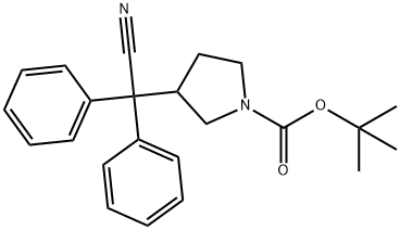 2,2-Diphenyl-2-(1-Boc-3-pyrrolidinyl)acetonitrile Structure