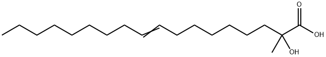 (시스-9)-2-하이드록시-2-메틸-옥타데센산 구조식 이미지