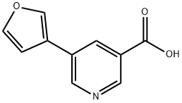 5-(푸란-3-일)피리딘-3-카르복실산 구조식 이미지