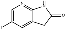 2H-Pyrrolo[2,3-b]pyridin-2-one,1,3-dihydro-5-iodo- Structure