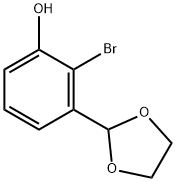 2-broMo-3-(1,3-디옥솔란-2-일)페놀 구조식 이미지