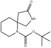 2,6-디아자스피로[4.5]데칸-6-카르복실산,3-옥소-,1,1-디메틸에틸에스테르 구조식 이미지