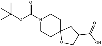 8-(1,1-Dimethylethyl) 1-oxa-8-azaspiro[4.5]decane-3,8-dicarboxylate 구조식 이미지