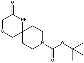 tert-butyl 2-oxo-4-oxa-1,9-diazaspiro[5.5]undecane-9-carboxylate 구조식 이미지