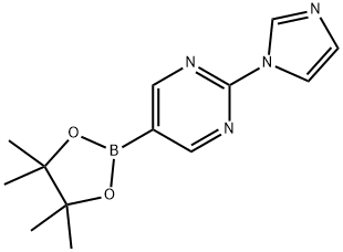 2-(1H-IMidazol-1-yl)-5-(4,4,5,5-tetraMethyl-1,3,2-dioxaborolan-2-yl)pyriMidine Structure