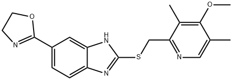 2-[(4-METHOXY-3,5-DIMETHYL-2-PYRIDINYL)-METHYLTHIO]-5-(OXAZOLIN-2-YL)-BENZIMIDAZOLE Structure
