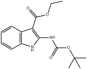 tert-부틸3-(에톡시카르보닐)-1H-인돌-2-일카르바메이트 구조식 이미지