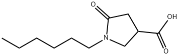 1-HEXYL-5-OXO-3-PYRROLIDINECARBOXYLIC ACID Structure