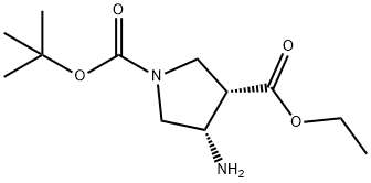 1-tert-butyl 3-ethyl (3S,4S)-4-aminopyrrolidine-1,3-dicarboxylate Structure