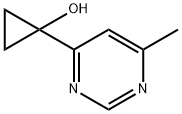 Cyclopropanol, 1-(6-methyl-4-pyrimidinyl)- (9CI) Structure