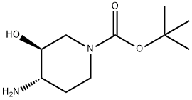 (3S,4S)-4-aMino-3-hydroxy-piperidine-1-carboxylic acid tert-butyl ester Structure