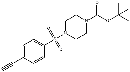 4-(4-Ethynylbenzenesulfonyl)-piperazine-1-carboxylic acid tert-butyl ester Structure