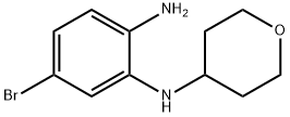 1,2-Benzenediamine, 4-bromo-N2-(tetrahydro-2H-pyran-4-yl)- Structure