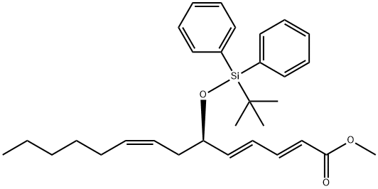 메틸-(6R)-((T-부틸)디페닐실릴록시)-(2E,4E,8Z)-테트라데카트리에노에이트 구조식 이미지