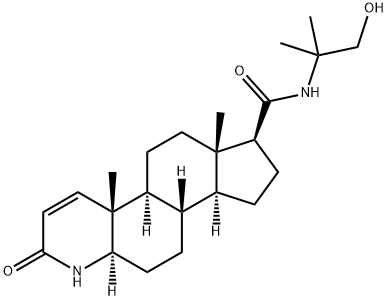 (5ALPHA,17BETA)-N-(2-HYDROXY-1,1-DIMETHYLETHYL)-3-OXO-4-AZAANDROST-1-ENE-17-CARBOXAMIDE 구조식 이미지