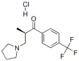 (2R)-2-methyl-3-pyrrolidin-1-yl-1-[4-(trifluoromethyl)phenyl]propan-1-one hydrochloride Structure