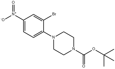 3-브로모-4-(1-Boc-피페리진-4-일)니트로벤젠 구조식 이미지