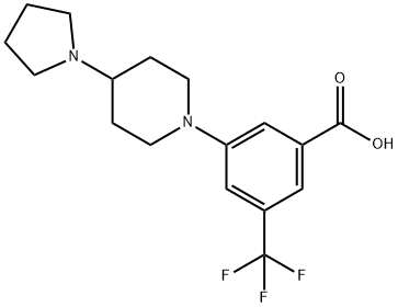 Benzoic acid, 3-(4-(pyrrolidin-1-yl)piperidin-1-yl)-5-(trifluoroMethyl)- 구조식 이미지
