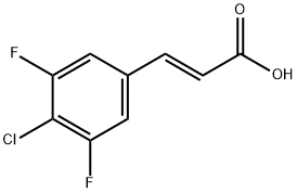 4-Chloro-3,5-difluorocinnamicacid 구조식 이미지