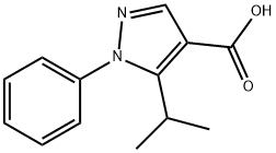 5-Isopropyl-1-phenyl-1H-pyrazole-4-carboxylic	acid Structure