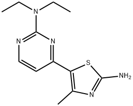 5-(2-(Diethylamino)pyrimidin-4-yl)-4-methylthiazol-2-amine 구조식 이미지