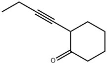 Cyclohexanone, 2-(1-butynyl)- (9CI) Structure