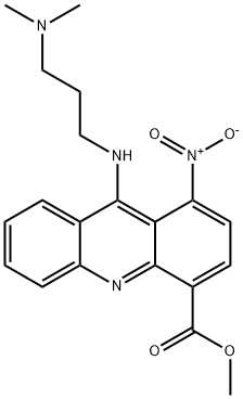 4-Acridinecarboxylic acid, 9-((3-(dimethylamino)propyl)amino)-1-nitro- , methyl ester Structure
