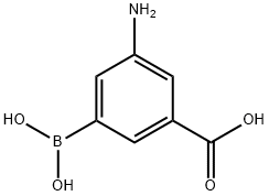 3-Amino-5-carboxylphenylboronic acid 구조식 이미지