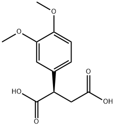 (2R)-2-(3,4-DIMETHOXYPHENYL)BUTANEDIOIC ACID Structure
