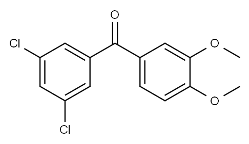 3,5-DICHLORO-3',4'-DIMETHOXYBENZOPHENONE Structure