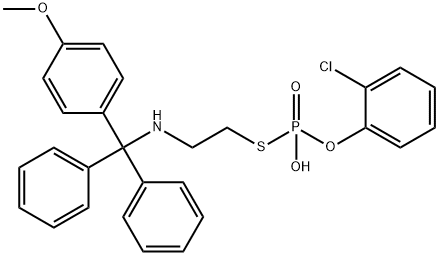 S-(N-monomethoxytritylaminoethyl)-O-(2-chlorophenyl)phosphorothioate Structure