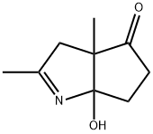 3a,5,6,6a-tetrahydro-6a-hydroxy-2,3a-diMethyl-Cyclopenta[b]pyrrol-4(3H)-one 구조식 이미지