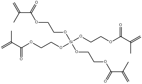 테트라키스(2-메타크릴록시에톡시)실란 구조식 이미지