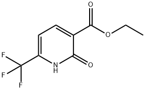 1,2-Dihydro-2-oxo-6-(trifluoromethyl)-3-pyridinecarboxylic acid ethyl ester 구조식 이미지
