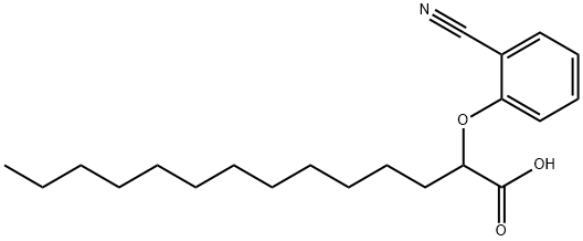 2-(2-Cyanophenoxy)tetradecanoic acid Structure