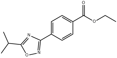 에틸4-(5-이소프로필-1,2,4-옥사디아졸-3-일)벤조에이트 구조식 이미지
