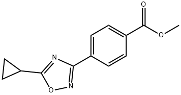 메틸4-(5-사이클로프로필-1,2,4-옥사디아졸-3-일)벤조에이트 구조식 이미지